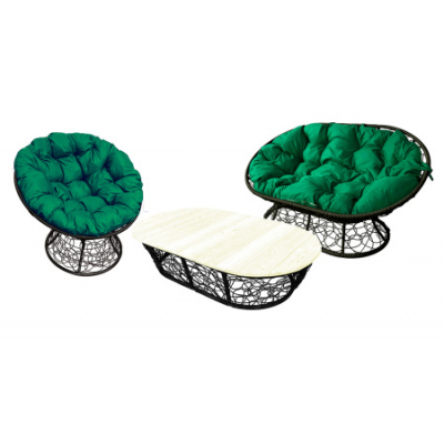 Комплект ''Мамасан'' с ротангом Чёрный / Под заказ